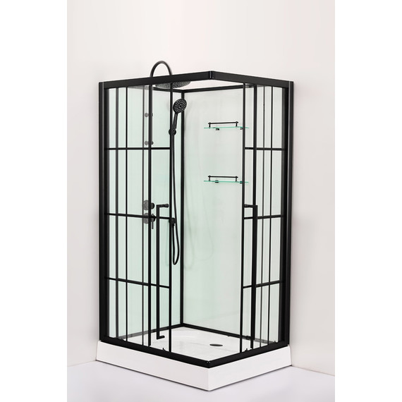 Душевая кабина Loranto 120х80 см CS-3008TMW-120L, чёрный/прозрачное фото 2