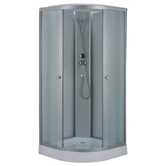 Душевая кабина Loranto 100x100 см CS-981TMW-100, хром/матовое фото 2