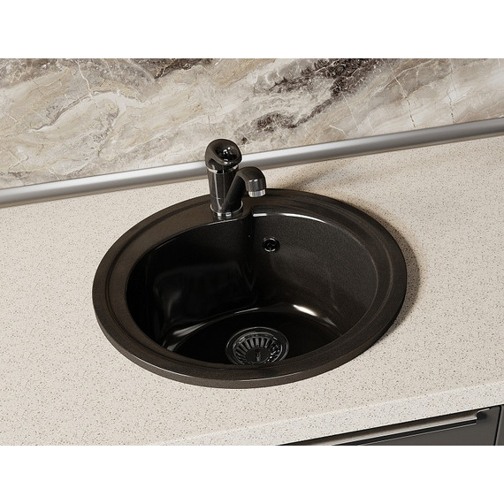 Кухонная мойка Azario Solo CS00105237, чёрный фото 3