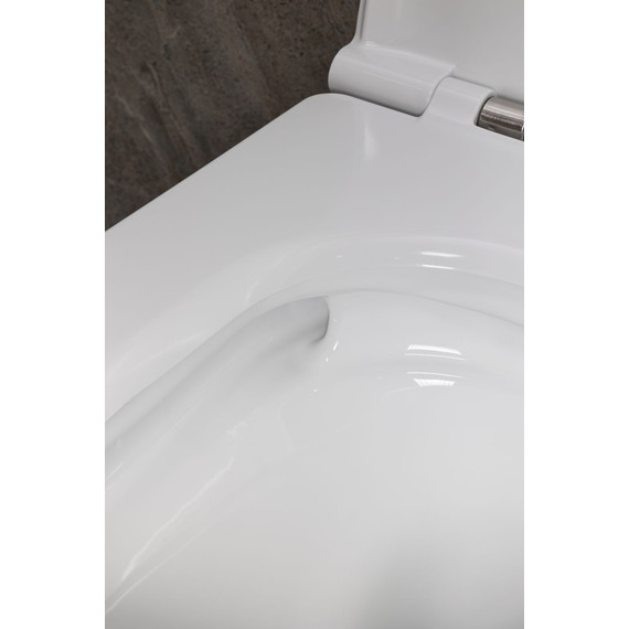 Унитаз подвесной безободковый Allen Brau Liberty 3 Tornado 4.33011.20 с тонкой крышкой микролифт (система смыва Торнадо) фото 16