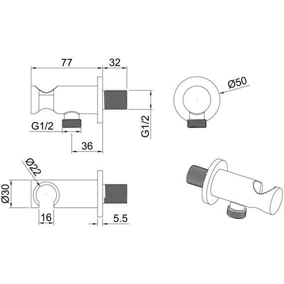Шланговое подсоединение с держателем Allen Brau Priority 5.31015-00 фото 2