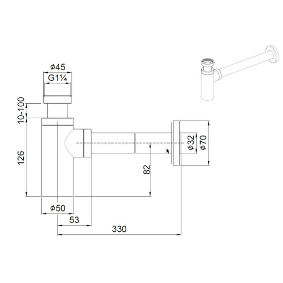 Сифон для умывальника Allen Brau Priority 5.31025-31, чёрный матовый фото 2