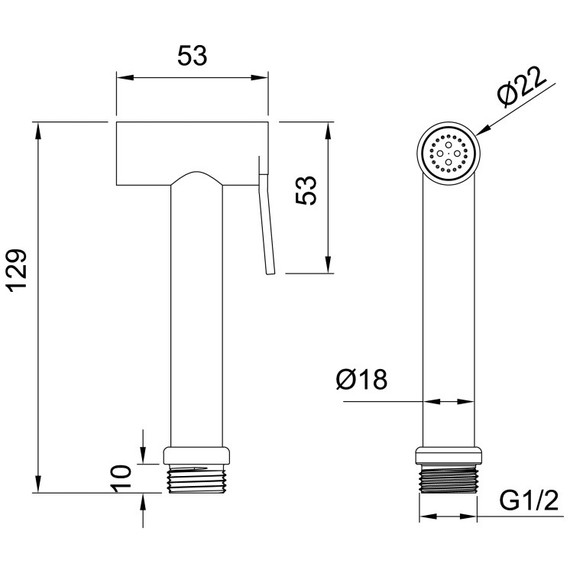 Гигиенический душ Allen Brau Priority 5.31028-31, чёрный матовый фото 4