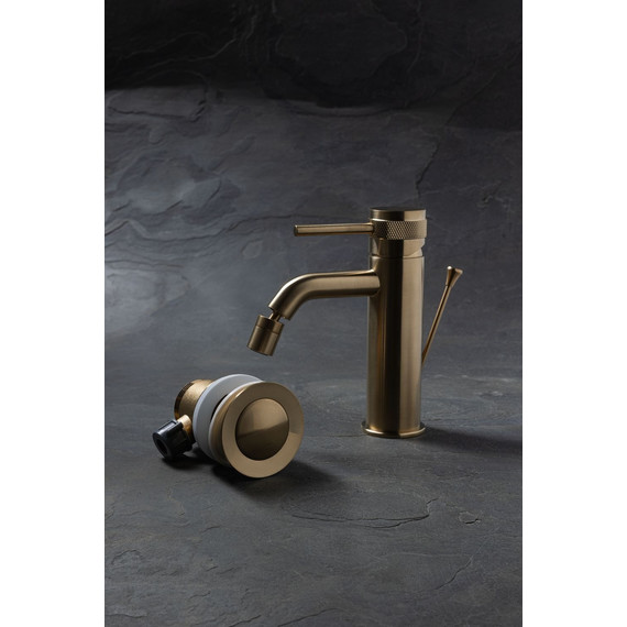 Смеситель для биде Allen Brau Priority 5.31A04-GB (с донным клапаном) золото фото 2