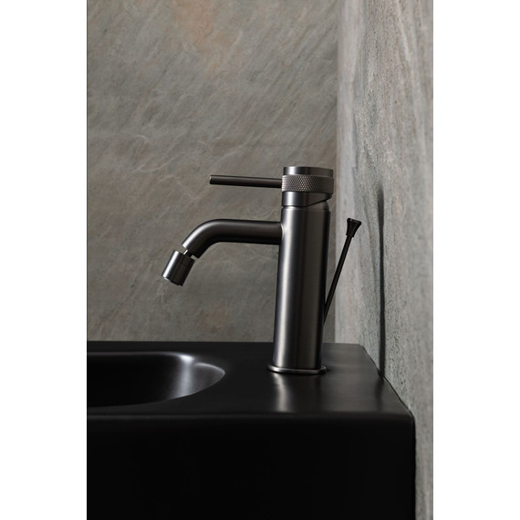 Смеситель для биде Allen Brau Priority 5.31A04-MG (с донным клапаном) графит браш фото 10