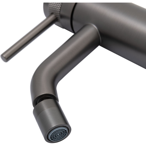 Смеситель для биде Allen Brau Priority 5.31A04-MG (с донным клапаном) графит браш фото 4