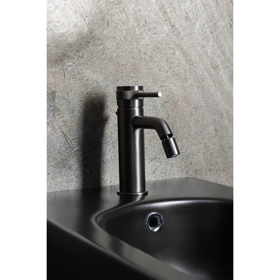 Смеситель для биде Allen Brau Priority 5.31A04-MG (с донным клапаном) графит браш фото 7