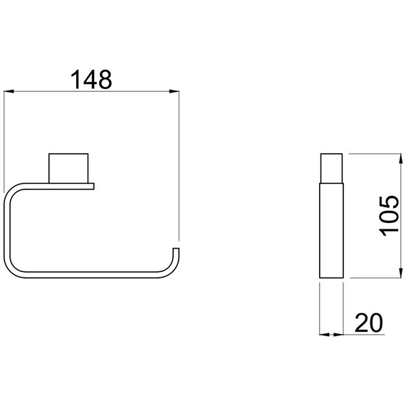 Держатель для туалетной бумаги Allen Brau Infinity 6.21007-31, цвет чёрный матовый фото 3