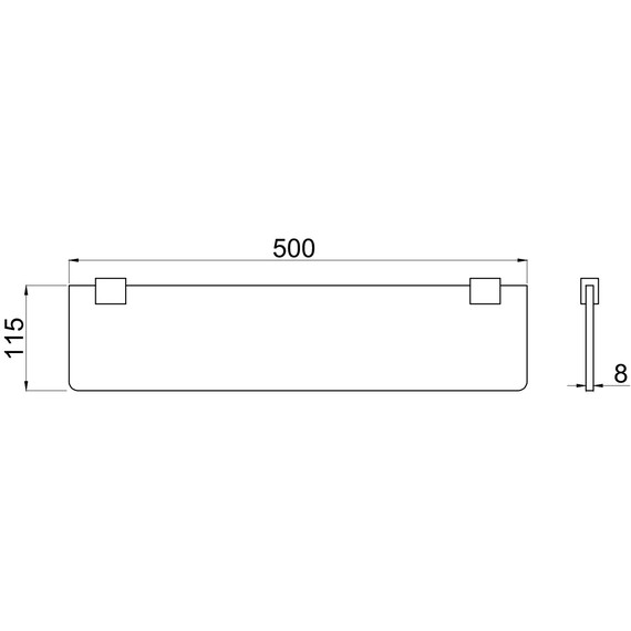 Полка стеклянная Allen Brau Infinity 6.21012-00 50 см фото 3