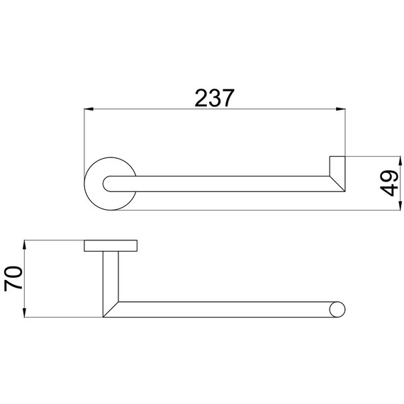 Полотенцедержатель Allen Brau Priority 6.31010-31, цвет чёрный матовый фото 2