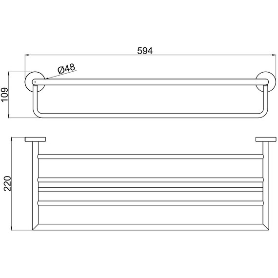 Полка для полотенец Allen Brau Priority 6.31014-BN, цвет никель браш фото 2