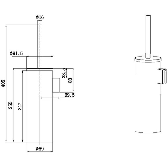 Ершик для унитаза Allen Brau Priority 6.31A09-MG, цвет графит браш фото 15