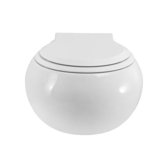 Унитаз подвесной безободковый Cezares Grande-Tor CZR-308-TH-TOR/SC с тонкой крышкой микролифт (система смыва Торнадо) фото 10