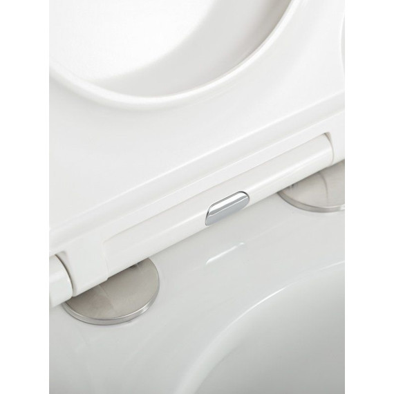 Унитаз подвесной безободковый Cezares Grande-Tor CZR-308-TH-TOR/SC с тонкой крышкой микролифт (система смыва Торнадо) фото 15