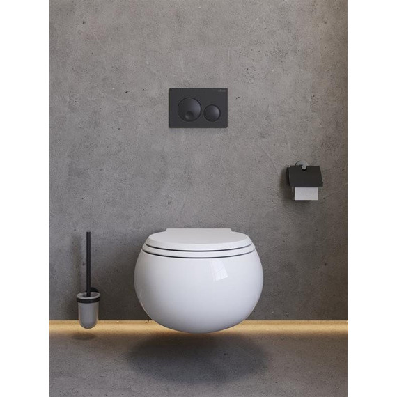 Унитаз подвесной безободковый Cezares Grande-Tor CZR-308-TH-TOR/SC с тонкой крышкой микролифт (система смыва Торнадо) фото 3