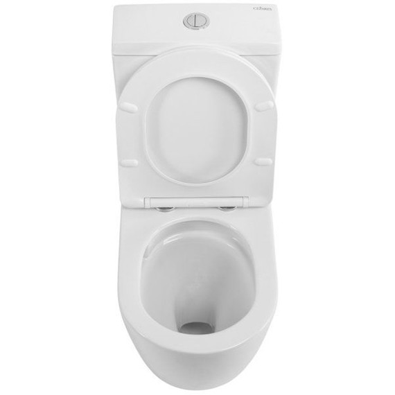 Унитаз-компакт безободковый Cezares Stylus-Tor CZR-538-CP-TOR с тонкой крышкой микролифт (система смыва Торнадо) фото 4