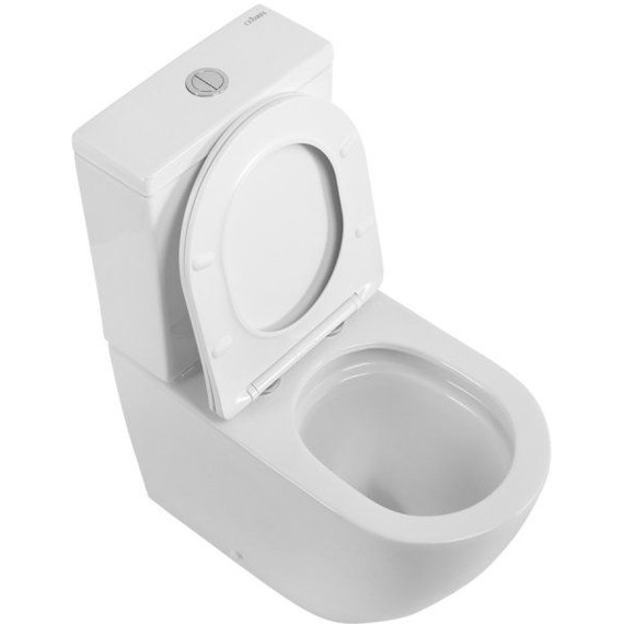 Унитаз-компакт безободковый Cezares Stylus-Tor CZR-538-CP-TOR с тонкой крышкой микролифт (система смыва Торнадо) фото 5