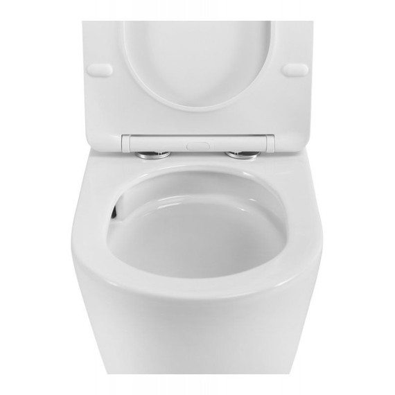 Унитаз-компакт безободковый Cezares Stylus-Tor CZR-538-CP-TOR с тонкой крышкой микролифт (система смыва Торнадо) фото 7