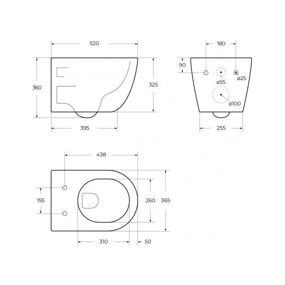 Унитаз подвесной безободковый Cezares Stylus-Tor 2.0 CZR-546-TH-TOR/SC с тонкой крышкой микролифт (система смыва Торнадо) фото 20