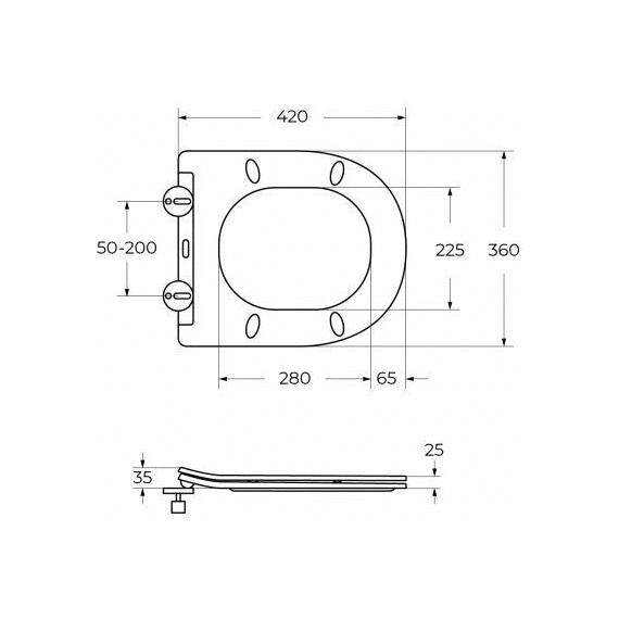 Унитаз подвесной безободковый Cezares Stylus-Tor 2.0 CZR-546-TH-TOR/SC с тонкой крышкой микролифт (система смыва Торнадо) фото 21