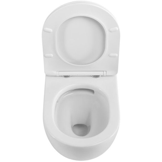 Унитаз подвесной безободковый Cezares Stylus-Tor 2.0 CZR-546-TH-TOR/SC с тонкой крышкой микролифт (система смыва Торнадо) фото 3