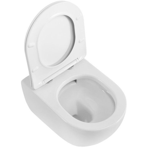 Унитаз подвесной безободковый Cezares Stylus-Tor 2.0 CZR-546-TH-TOR/SC с тонкой крышкой микролифт (система смыва Торнадо) фото 4