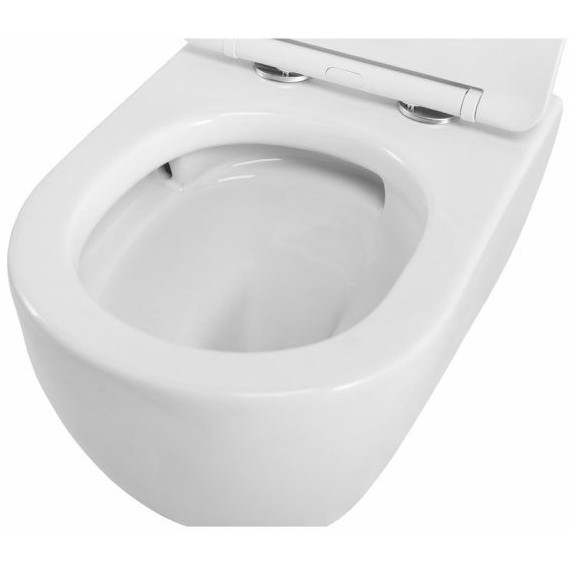 Унитаз подвесной безободковый Cezares Stylus-Tor 2.0 CZR-546-TH-TOR/SC с тонкой крышкой микролифт (система смыва Торнадо) фото 8