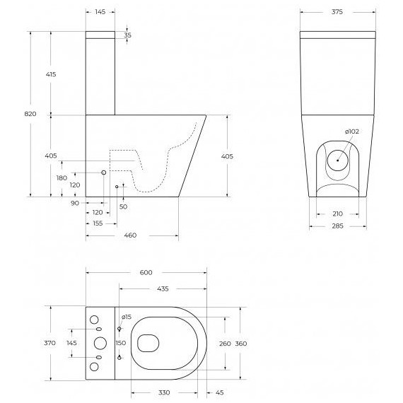 Унитаз-компакт безободковый Cezares Liner-Tor CZR-6726-CP-TOR/SC с тонкой крышкой микролифт (система смыва Торнадо) фото 14