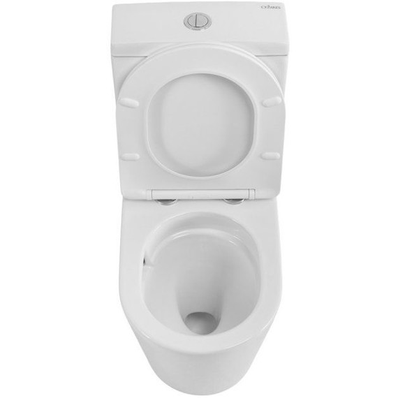 Унитаз-компакт безободковый Cezares Liner-Tor CZR-6726-CP-TOR/SC с тонкой крышкой микролифт (система смыва Торнадо) фото 5