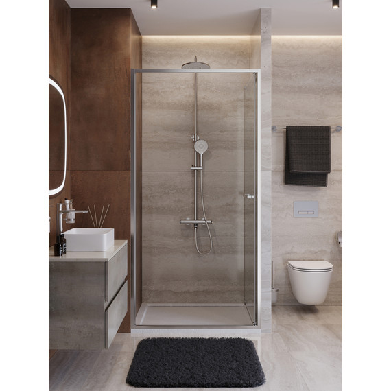 Душевая дверь Cezares Lux 100 см LUX-B-FS-1-100-C-CR, хром/прозрачное фото 4