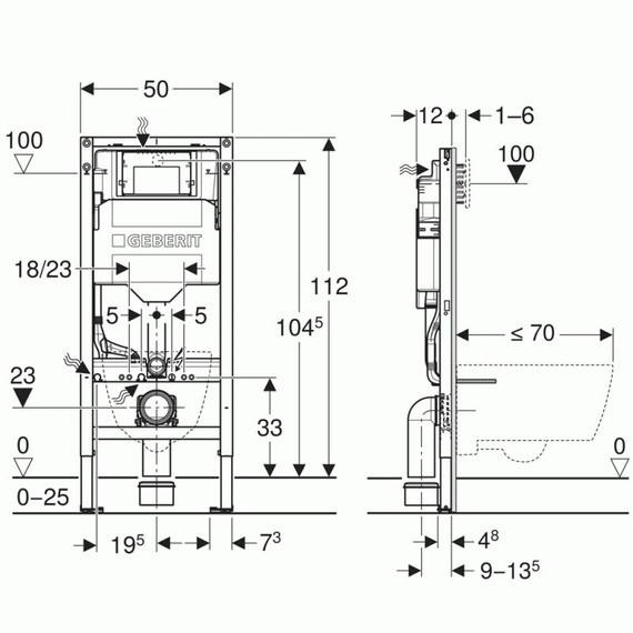 Инсталляция для подвесного унитаза Geberit Duofix 111.950.00.6 фото 2