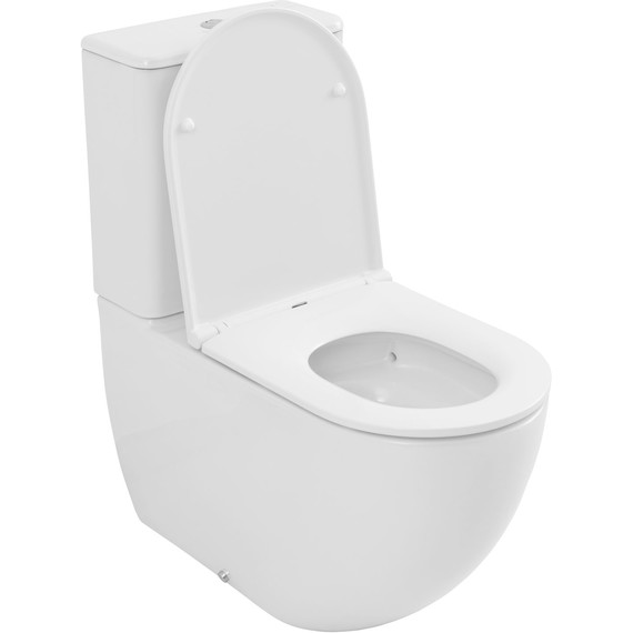 Унитаз-компакт безободковый Allen Brau Priority Tornado 4.31006.20 с тонкой крышкой микролифт (система смыва Торнадо) фото 3