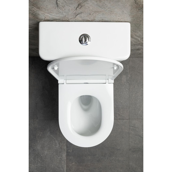 Унитаз-компакт безободковый Allen Brau Priority Tornado 4.31006.20 с тонкой крышкой микролифт (система смыва Торнадо) фото 6