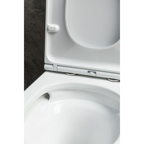 Унитаз-компакт безободковый Allen Brau Priority Tornado 4.31006.20 с тонкой крышкой микролифт (система смыва Торнадо) фото 8