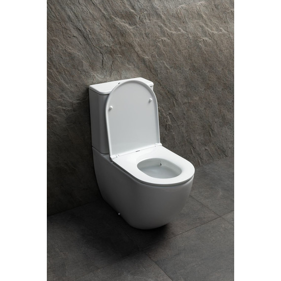 Унитаз-компакт безободковый Allen Brau Priority Tornado 4.31006.20 с тонкой крышкой микролифт (система смыва Торнадо) фото 9