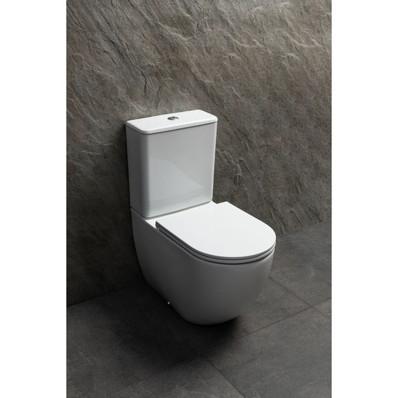 Унитаз-компакт безободковый Allen Brau Priority Tornado 4.31006.20 с тонкой крышкой микролифт (система смыва Торнадо) фото 10