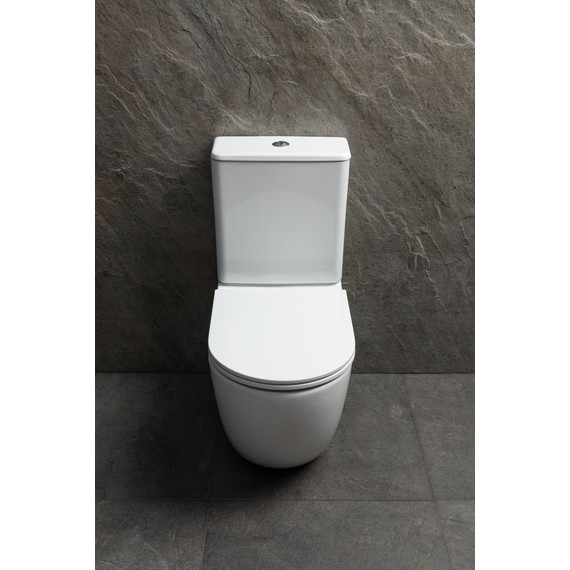 Унитаз-компакт безободковый Allen Brau Priority Tornado 4.31006.20 с тонкой крышкой микролифт (система смыва Торнадо) фото 12