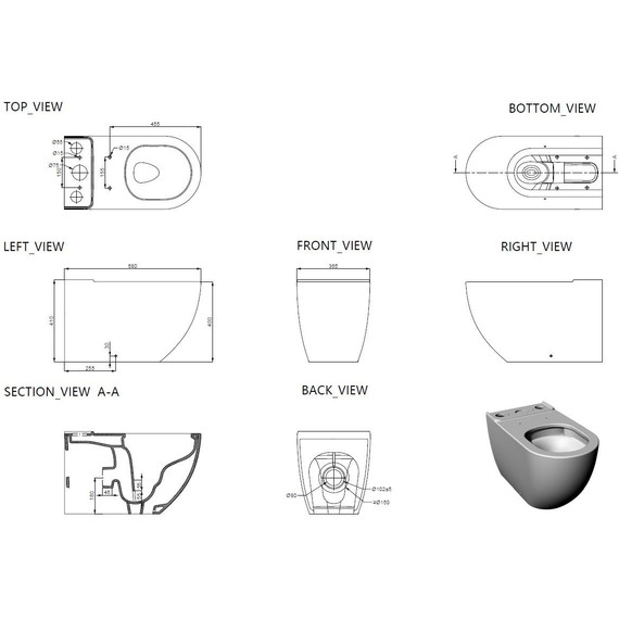Унитаз-компакт безободковый Allen Brau Priority Tornado 4.31006.20 с тонкой крышкой микролифт (система смыва Торнадо) фото 13