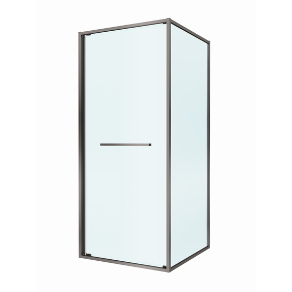 Душевое ограждение Cezares Lux 90x100 см LUX-AH-FS-1-90/100-C-GM, оружейная сталь/прозрачное фото 5