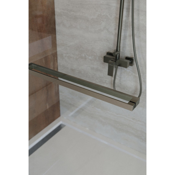 Душевое ограждение Cezares Lux 90x100 см LUX-AH-FS-1-90/100-C-GM, оружейная сталь/прозрачное фото 8