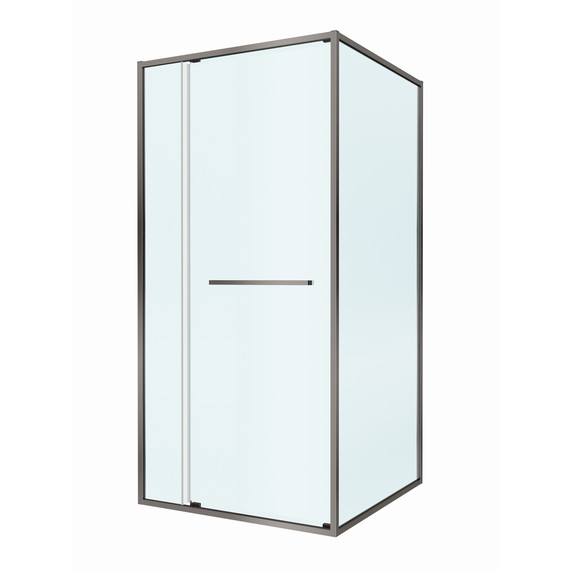 Душевое ограждение Cezares Lux 100x90 см LUX-AH-FS-11-100/90-C-GM, оружейная сталь/прозрачное фото 5