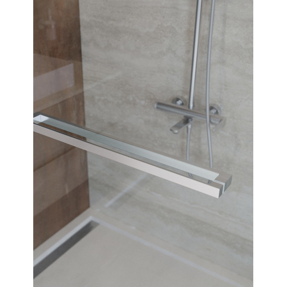 Душевое ограждение Cezares Lux 80x100 см LUX-AH-FS-1-80/100-C-CR, хром/прозрачное фото 7