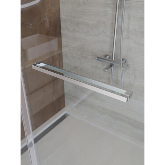 Душевое ограждение Cezares Lux 120x90 см LUX-AH-FS-11-120/90-C-CR, хром/прозрачное фото 8