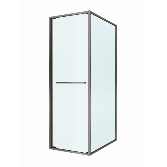 Душевое ограждение Cezares Lux 70x90 см LUX-AH-FS-1-70/90-C-GM, оружейная сталь/прозрачное фото 5