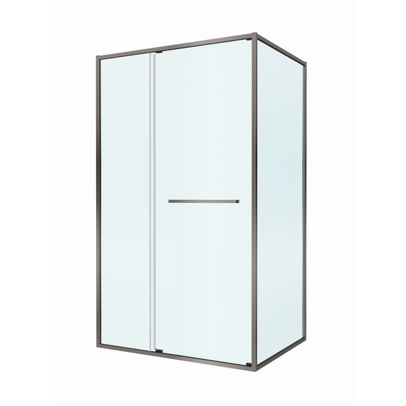 Душевое ограждение Cezares Lux 110x90 см LUX-AH-FS-11-110/90-C-GM, оружейная сталь/прозрачное фото 5