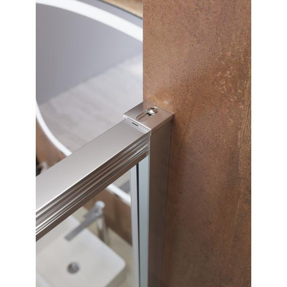 Душевое ограждение Cezares Lux 140x90 см LUX-AH-FS-11-140/90-C-CR, хром/прозрачное фото 9