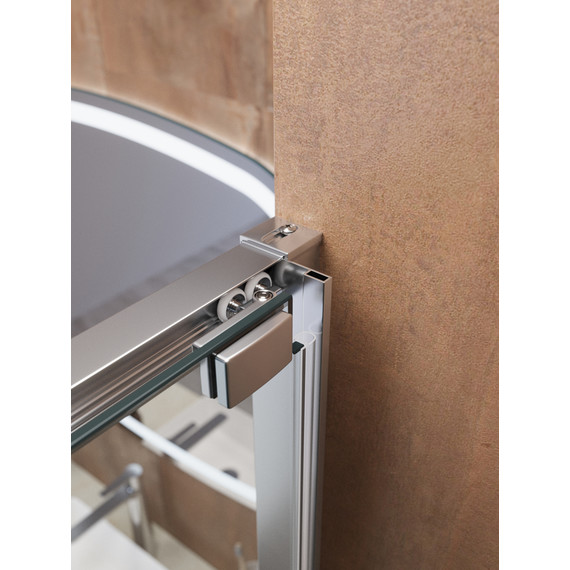 Душевое ограждение Cezares Lux 80x100 см LUX-AH-FS-1-80/100-C-CR, хром/прозрачное фото 9