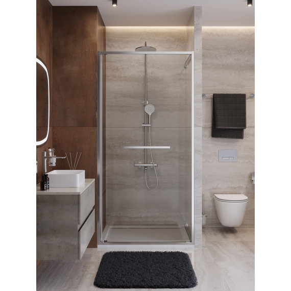 Душевая дверь Cezares Lux 100 см LUX-B-FS-1-100-C-CR, хром/прозрачное фото 