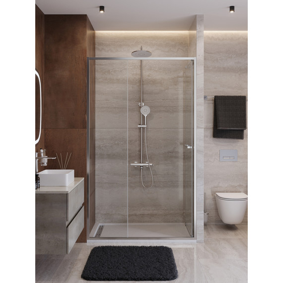 Душевая дверь Cezares Lux 120 см LUX-B-FS-11-120-C-CR, хром/прозрачное фото 4