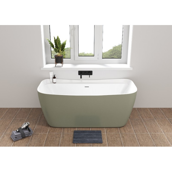 Ванна отдельностоящая Allen Brau Infinity 1 170x78 2.21002.20CGM, белый/олива фото 2